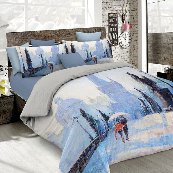 acquista Bettbezug mit Aufdruck auf der Doppeltasche und den Kissenbezügen