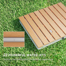 Doccia da Giardino Portatile 70x55 cm Getti d'Acqua Regolabili fino a 4 m in Polistirene Effetto Legno  
