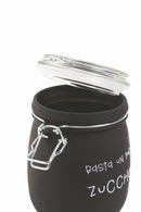 Barattolo Zucchero con Scritta Ø10,8x17,3 cm in Vetro con Chiusura in Metallo VdE Tivoli 1996