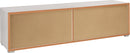 Mobile Basso 4 Cassetti 179x50x47 cm Ossido Bianco/Ossido Nero