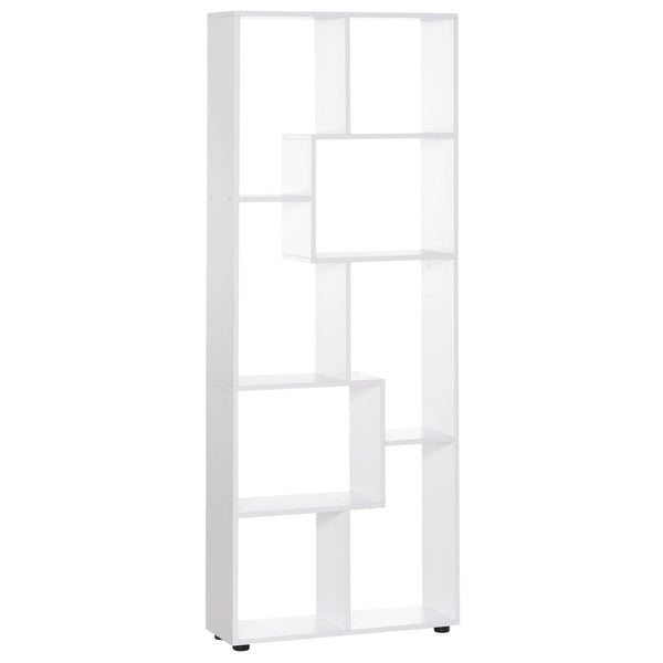 Design-Bücherregal 8 Regale 70 x 24 x 178 cm aus weißem Spanplattenholz sconto