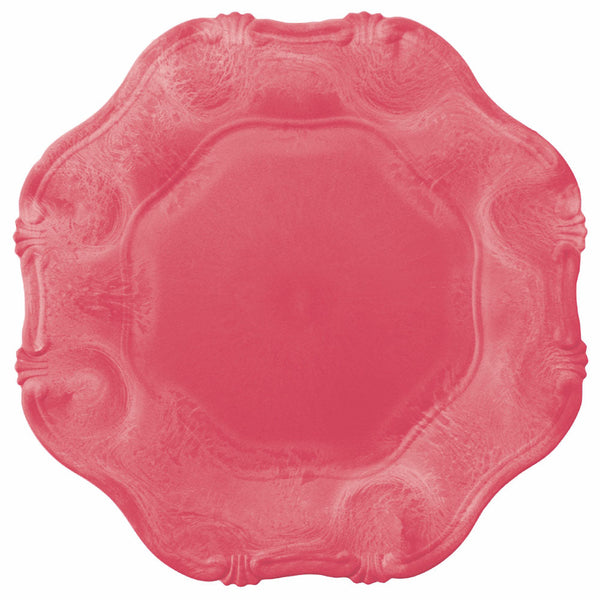 online Set mit 6 Platztellern aus Kunststoff Ø 34 cm Villa d'Este Hippy Scalloped Black Cherry