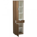 Armadio 2 Ante 1 Cassetto 45x38x174 h cm in Truciolare bilaminato Marrone