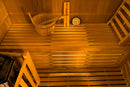 Sauna Finlandese ad Infrarossi 2 Posti 120x110 cm H190 in Legno di Abete Zen 2