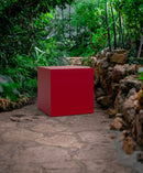 Pouf da Giardino 50x50 cm in Resina Arkema Iris Pouf Blue