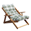 Poltrona 3 Posizioni Relax Miele con Cuscino 84x60x100 h cm in Cotone Verde