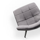 Set 4 Sedie 45x54x87 cm in Velluto Grigio