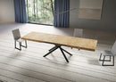  Tavolo Allungabile 180-440x90x74 cm Niket Quercia Natura Gambe Antracite