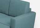 Divano 3 Posti con Pouf 212x155x85 cm Yasel in Tessuto Petrolio