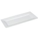 Piatto da Portata 28,5x13,5x2 cm Vassoio Rettangolare in Ceramica Bianco      