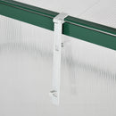 Serra da Giardino Tetto Regolabile 130x70x61 cm in Policarbonato e Alluminio Verde e Trasparente