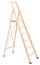 Klappbare Holzleiter 6 Stufen H130 cm Natur