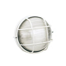 Lampada Plafoniera Tonda Piccola con Gabbia Colore Bianco per Esterno Linea Industriale Sovil