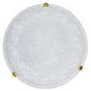 Plafoniera 2xE27 Ganci Oro Vetro Screpolato Bianco E-Energy Asia