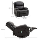 Poltrona Relax Massaggiante 97x92X104 cm in Similpelle Nera