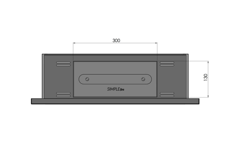 Camino a Bioetanolo da Parete 60x49 cm  Frame 600 Nero