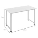 Scrivania per Computer 120x60x76 cm con Piedini Regolabili Bianco  