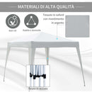 Gazebo Pop-up Impermeabile Bianco 3x3m 