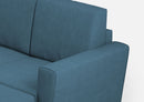 Divano 3 Posti con Pouf 212x155x85 cm Yasel in Tessuto Avio