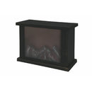 Camino Decorativo 27,5x11,5x20 cm in Plastica Nero