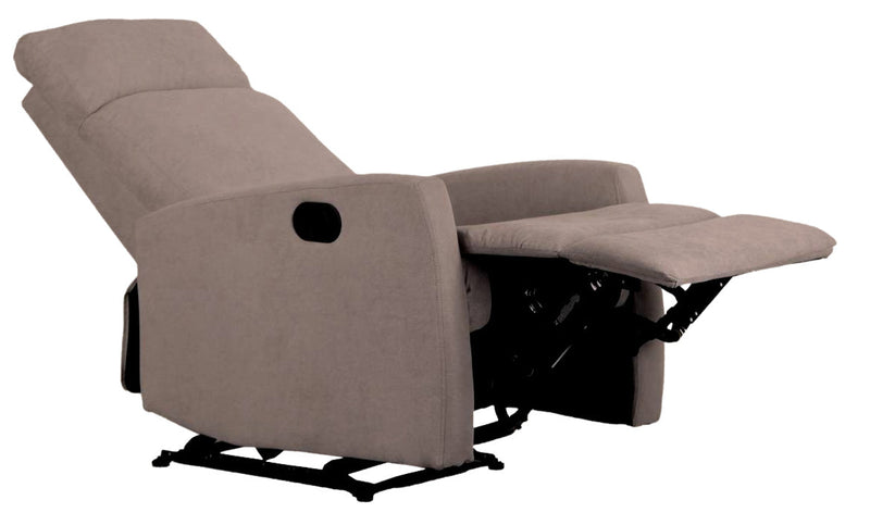 Poltrona Relax Manuale Reclinabile in Tessuto Tortora