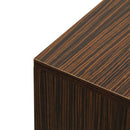 Comodino 2 Cassetti 39x30x55 cm  in Legno Effetto Zebrano