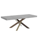 Tavolo Allungabile 160-420x90x77 cm Volantis Premium Cemento Telaio 4C 