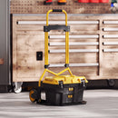 Carrello Portapacchi 38,5x40x102 cm con Maniglia Telescopica Portata 60 kg e Telaio in Acciaio Giallo      