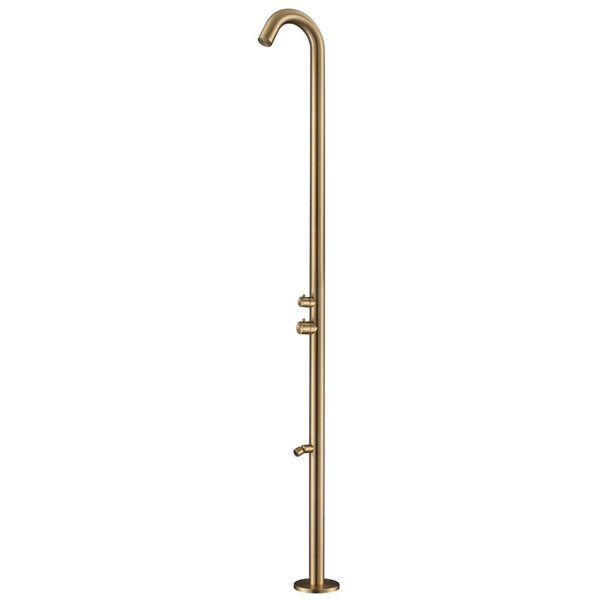 prezzo Gartendusche 228,9 x 18 x 25 cm mit Sined Quartu Gold Duschkopf und Fußwascher
