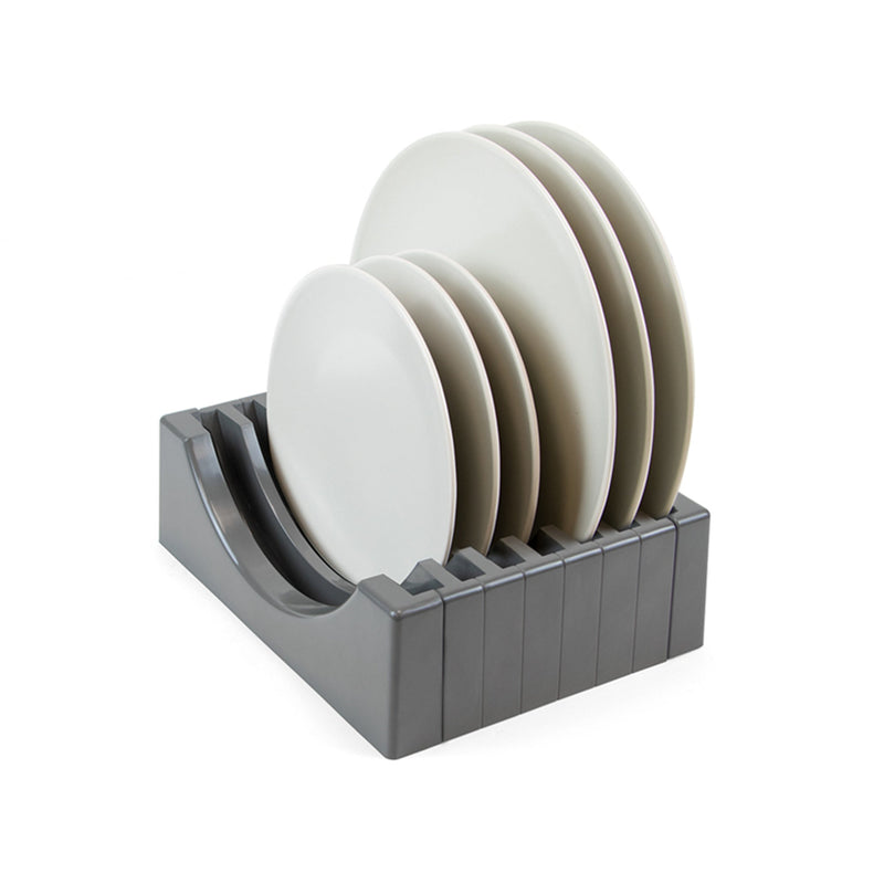 Organizer per Piatti 13 Posti 35x27 cm in Plastica Emuca Grigio