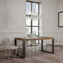 Tavolo Allungabile 200-460x90x77 cm Tecno Premium Noce Telaio Antracite 