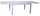 Ausziehbarer Gartentisch 135/270x90x75 cm in Cleveland White Aluminium