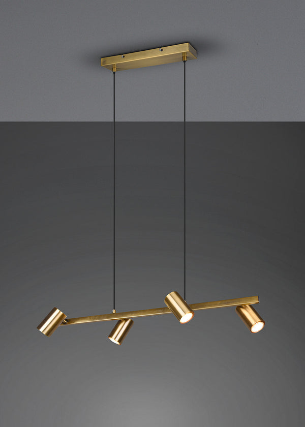 sconto Lampada a Sospensione da Interno Attacco GU10 in Metallo Ottone anticato