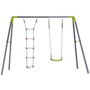 Parco Giochi Altalena e Scala per Bambini da Giardino in Metallo 