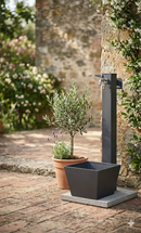 Fontana da Giardino con Rubinetto Base Vaschetta e Portagomma Belfer 42/QRRV Antracite