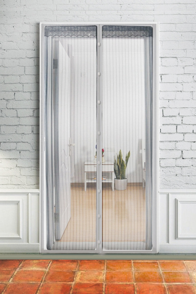 Tenda Zanzariera Magnetica 16 Magneti 130x220 cm Soriani Zanzibar Bianca