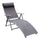 Klappbare Relax-Sonnenliege, grauer Metallrahmen, 137 x 63,5 x 100,5 cm
