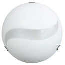 Plafoniera 2xE27 Ganci Cromo Vetro Lastra Serigrafato Bianco C/Graniglia E-Energy Astrid