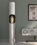 Camino a Bioetanolo da Pavimento Ø46x180 cm 1800W 2L Portofino Acciaio 