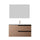 Mobile bagno 80 cm Sospeso Rovere Cartagena Boston con Specchio Rettangolare Bonussi