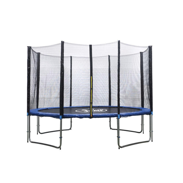 Trampolino Tappeto Elastico con Rete Ø 400 cm in Acciaio Galvanizzato Galvanizzato Blu online