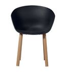 Sedia 65x51x80 cm in Ferro e Polipropilene Onice Nero