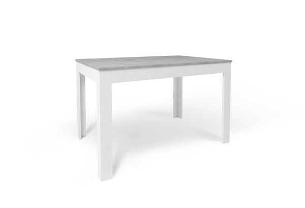 Tavolo Allungabile 120/170x80x75 cm Cemento e Ossido Bianco sconto