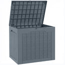 Baule da Giardino Impermeabile 56x41x50 cm con Maniglie in PP Grigio Chiaro      