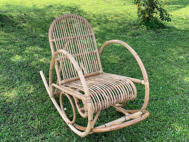 Sedia a Dondolo in Canna Manao Morel