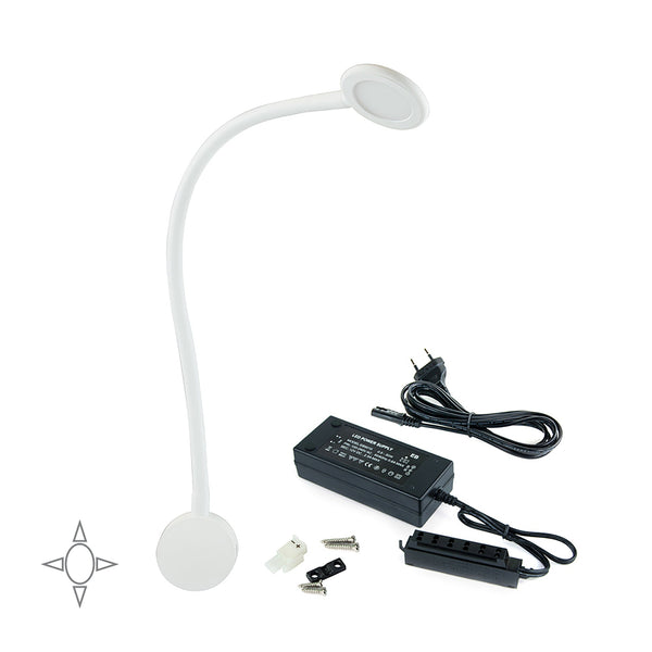 Emuca Round Kuma Led Wandleuchte Flexibler Arm Touch Sensor Weißes Licht sconto