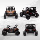 Macchina Elettrica per Bambini UTV 12V con Cintura Telecomando Sospensioni USB 3-6 km/h Marrone      
