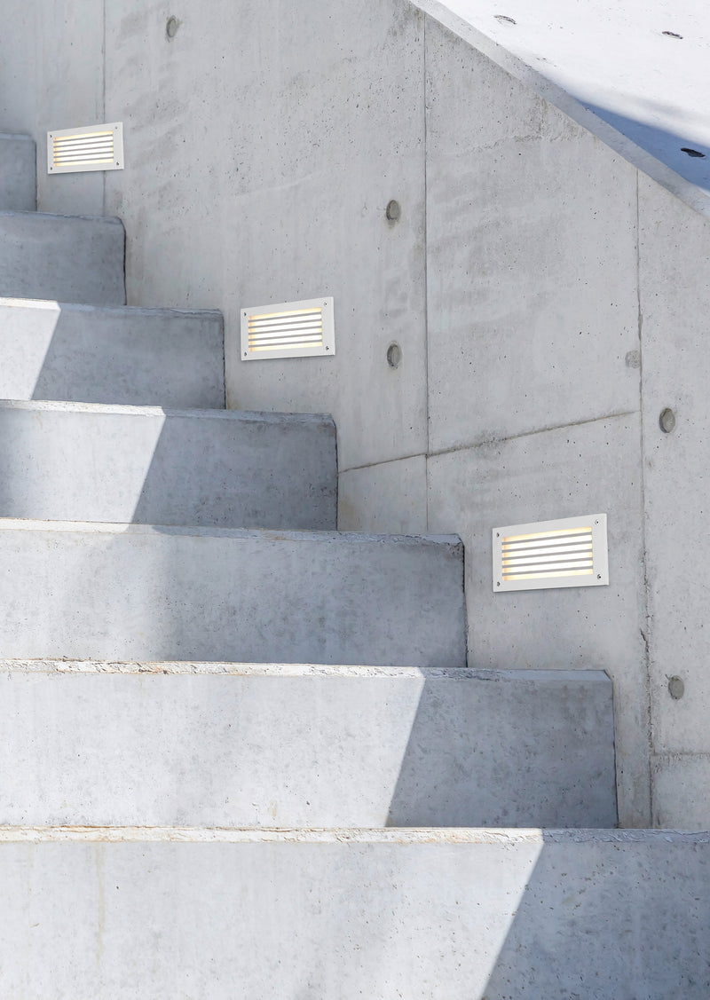 Applique da Esterno a Led in Alluminio Bianco Opaco