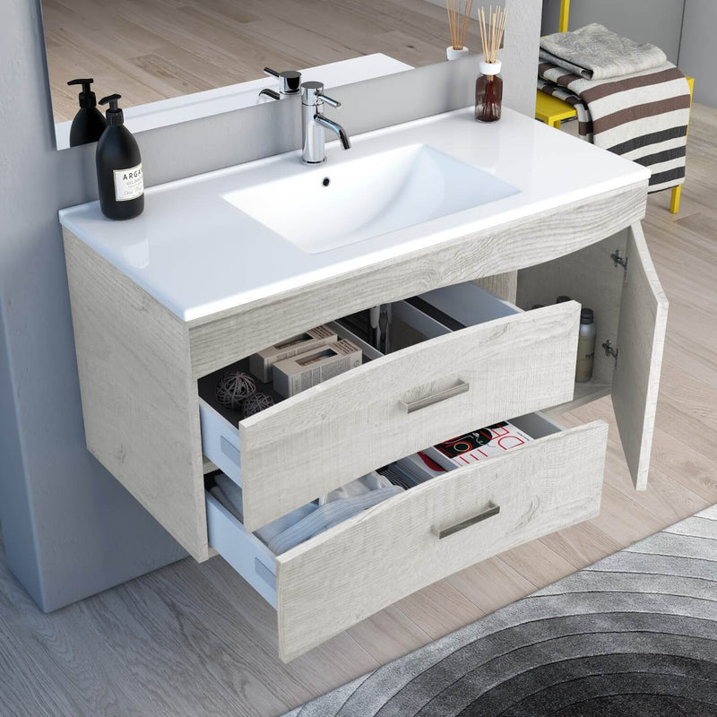 Mobile Bagno Sospeso 101cm TFT Venus Sherwood Specchio