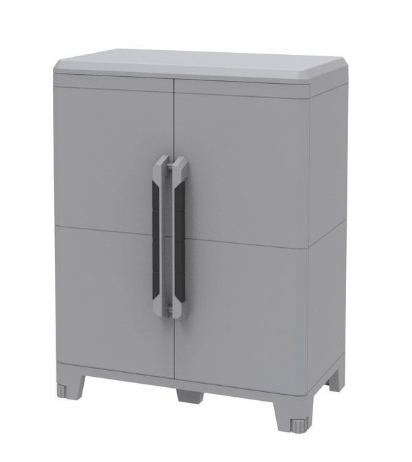 Armadio Modulare da Esterno 78x43,6x101,6 cm 2 Ante 1 Ripiano in Polipropilene Transforming Grigio e Nero acquista